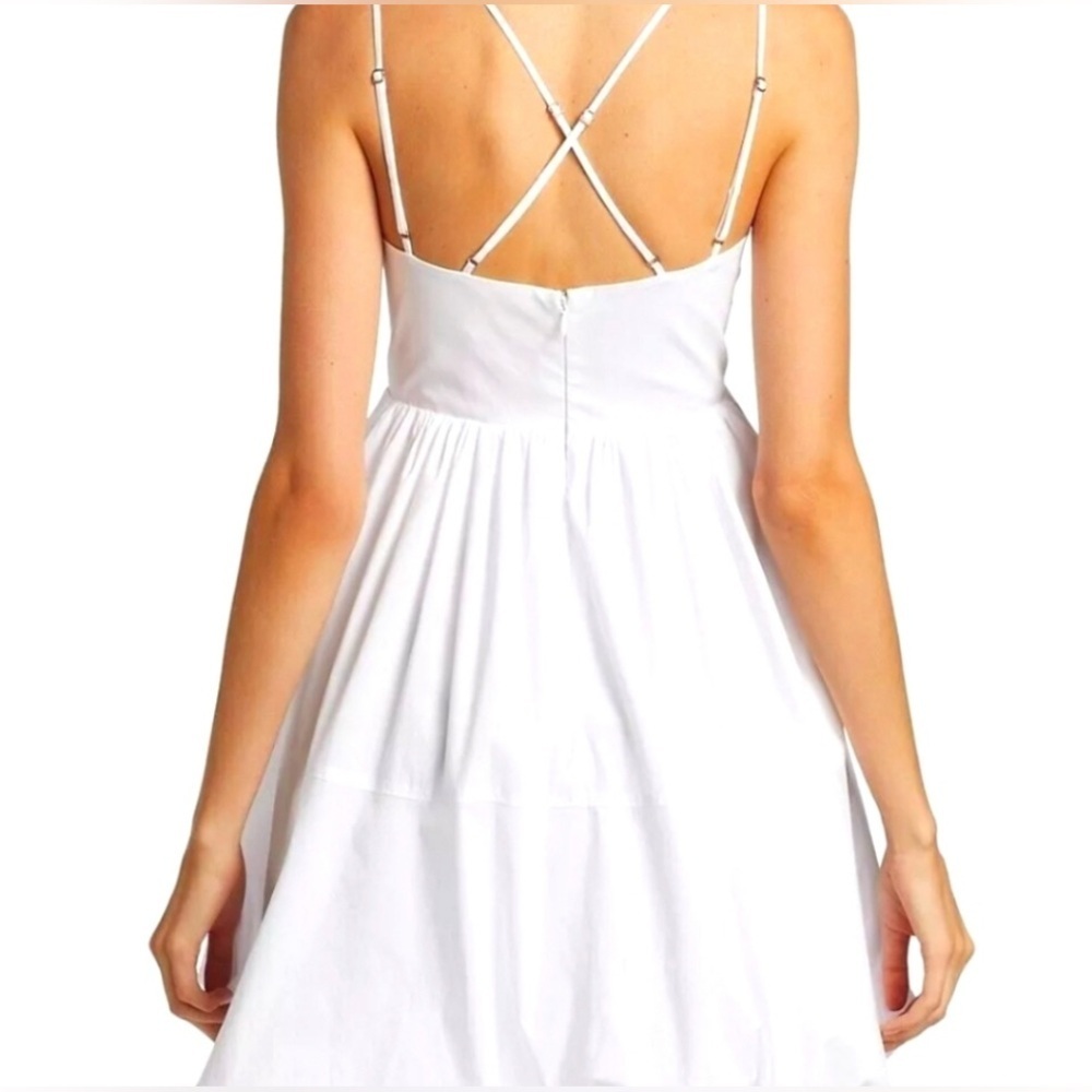 Cinq A Sept Mini Effie Dress Size 4 White Bubble Sundress Bridal Summer Chic NWT - Picture 2 of 16